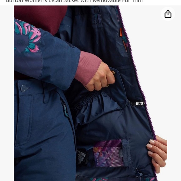 Burton women's Lelah jacket with removable fur trim - Picture 8 of 14